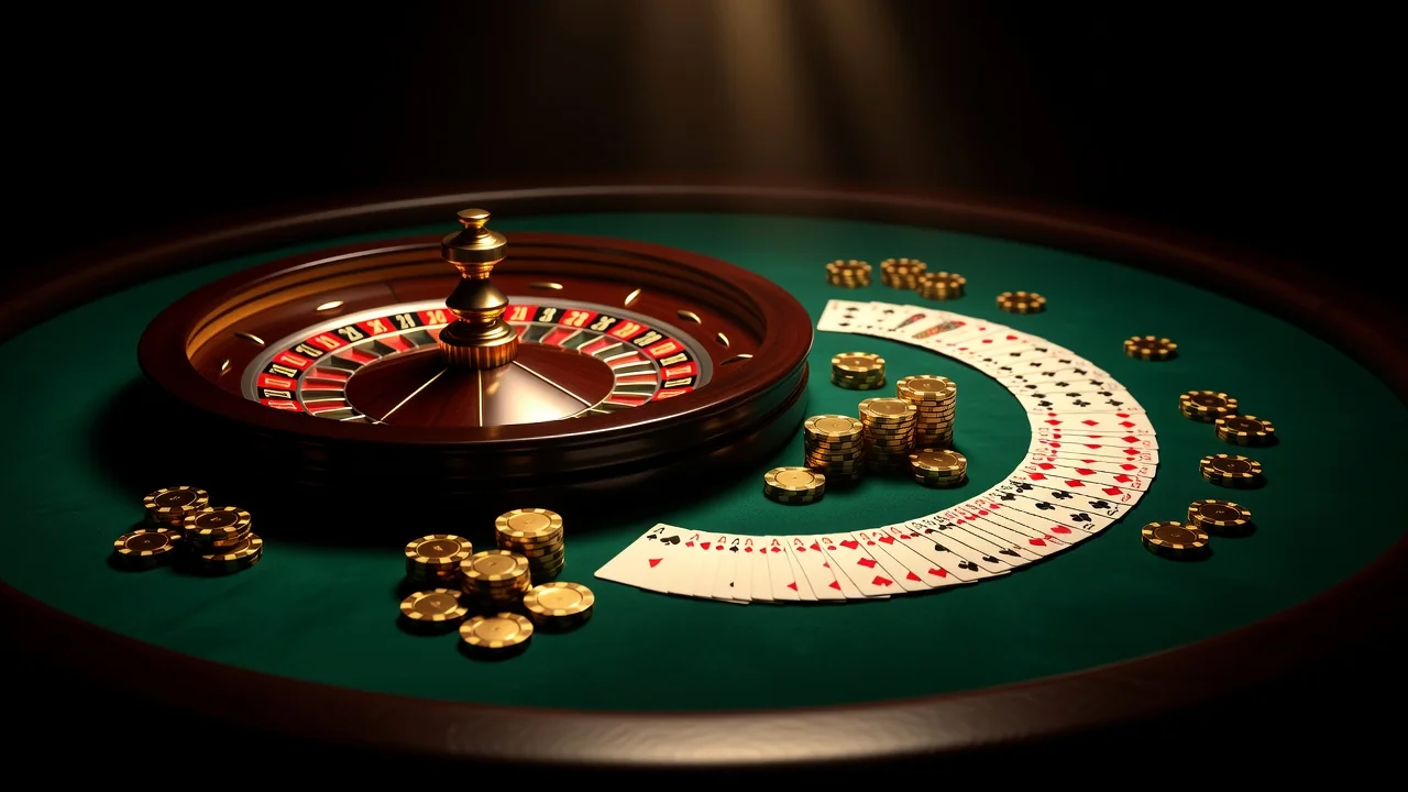Mesa de casino en vivo con crupier real